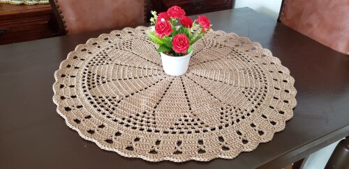 Centro de Mesa em Crochê  Caqui (70 cm)