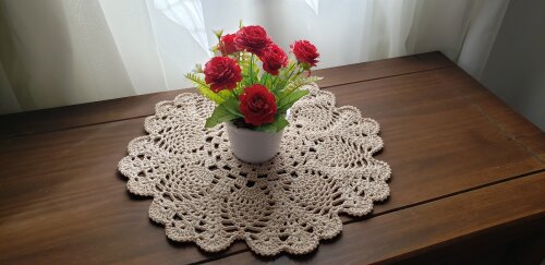 Centro de Mesa em Crochê Abacaxi (40 cm)