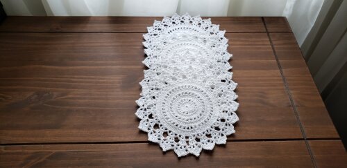 Jogo de 04 Toalhinhas em Crochê Branco (20 cm)