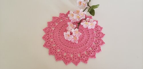 Jogo de Toalhinhas em Crochê Rosália (20 cm)
