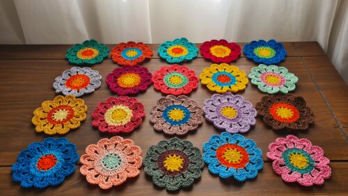 Flores Japonesas em Crochê para Customização (40 unidades)