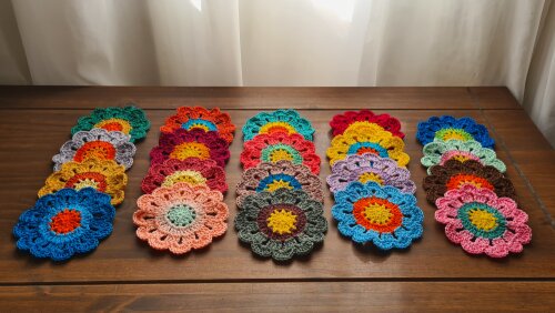 Flores Japonesas em Crochê para Customização (40 unidades)