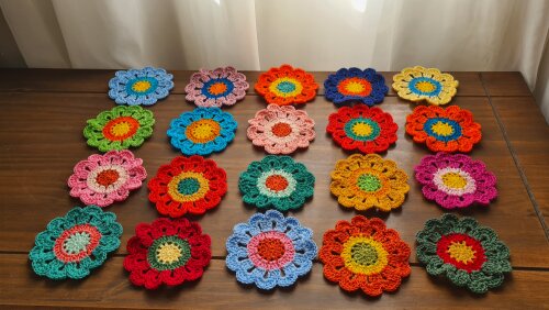 Flores Japonesas em Crochê para Customização (40 unidades)