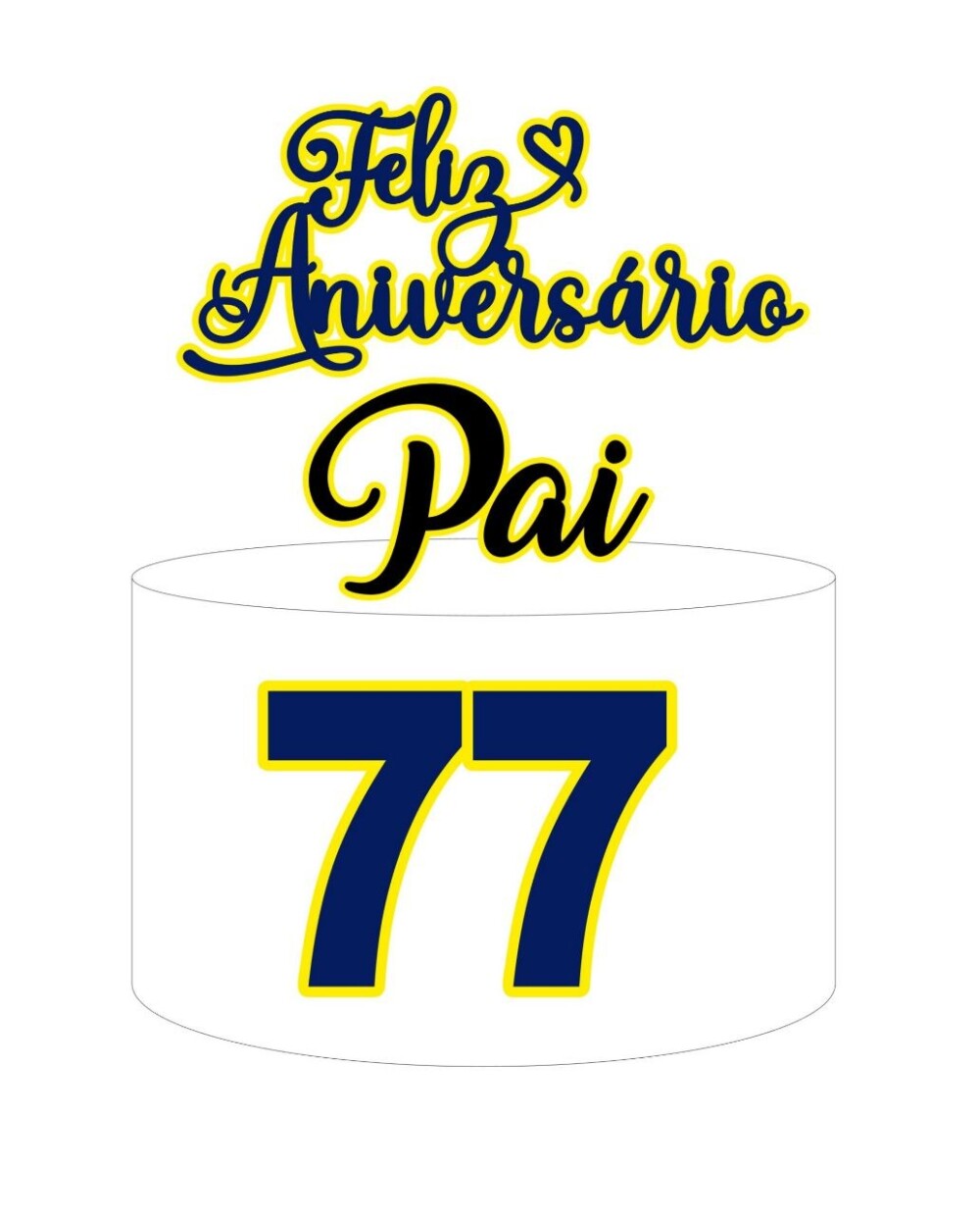 Arquivo de corte - topo de bolo Feliz Aniversário