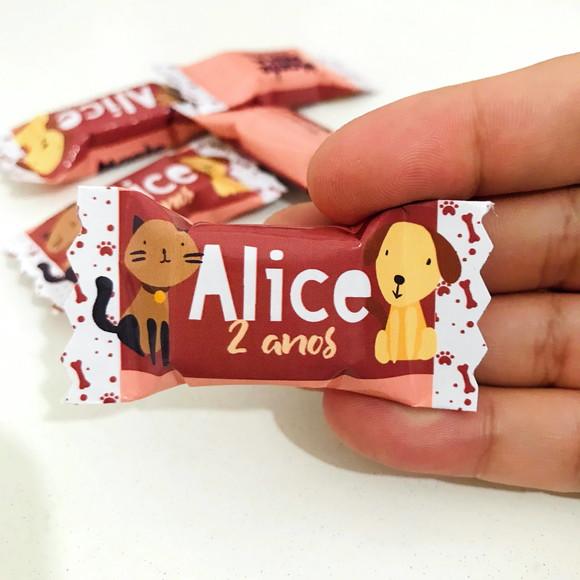 Balinha | Bala personalizada - Gatinho e Cachorro