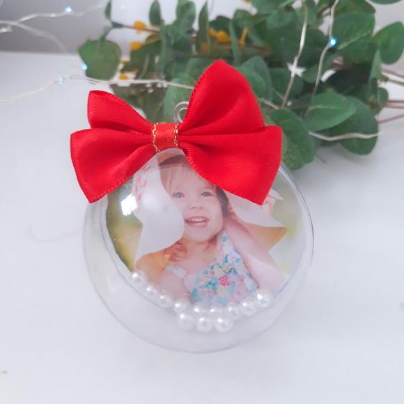 Bolinha para Árvore de Natal Personalizada com Foto