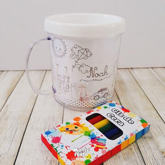 Caneca de Colorir | Aquarela