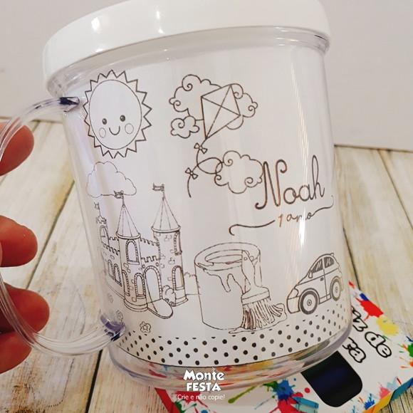 Caneca de Colorir | Aquarela
