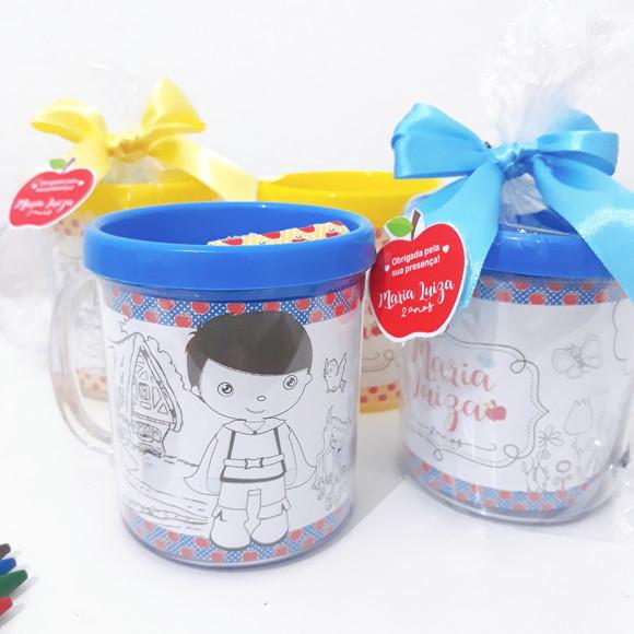 Caneca de Colorir | Branca de Neve