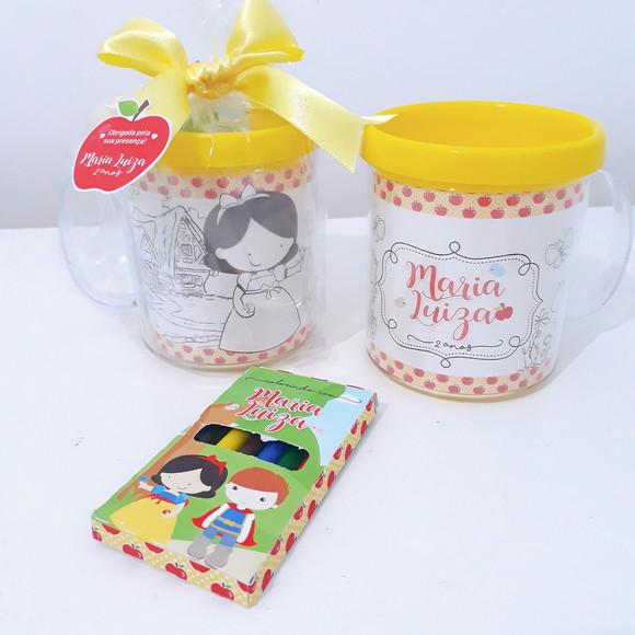 Caneca de Colorir | Branca de Neve