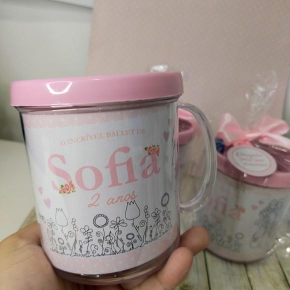Caneca De Colorir Bailarina