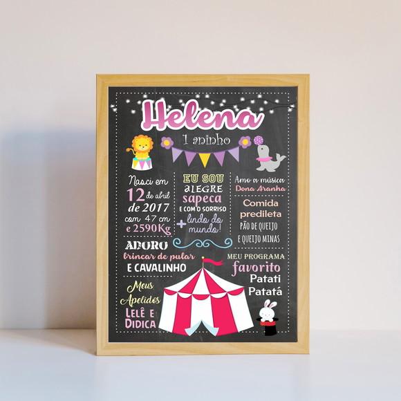 Chalkboard | Circo rosa