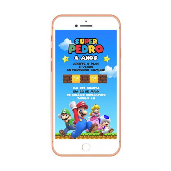 Convite Virtual Super Mario Bros
