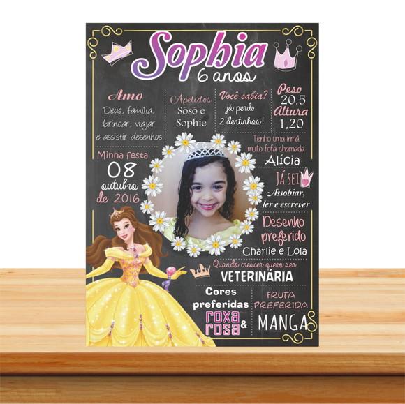 Ímã chalkboard | Bela e a Fera