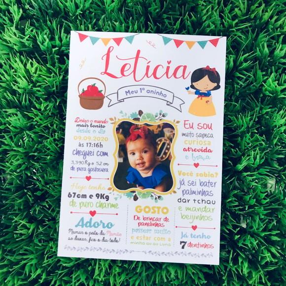 Ímã de Geladeira Chalkboard Branca de Neve Baby