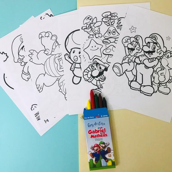 Kit De Colorir Mario Bros