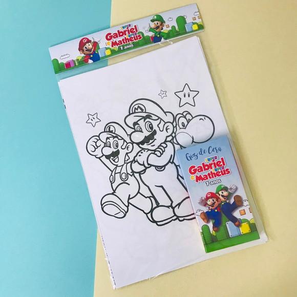 Kit De Colorir Mario Bros