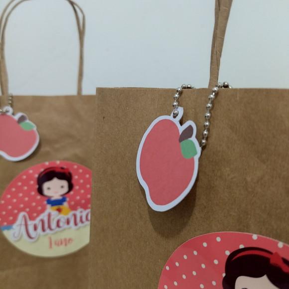 Sacola Com Tag Branca De Neve