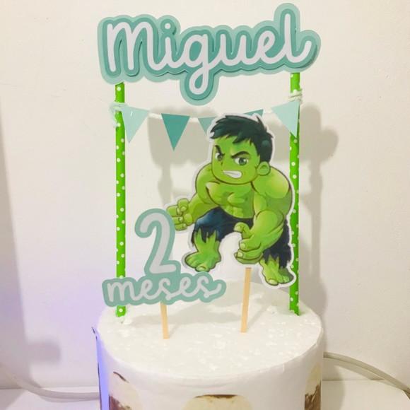 Topo de Bolo | Hulk baby