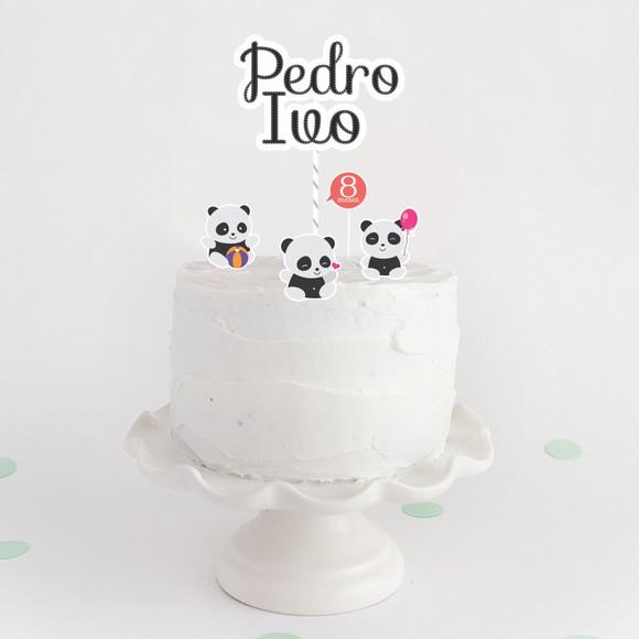 Topo de Bolo | Panda