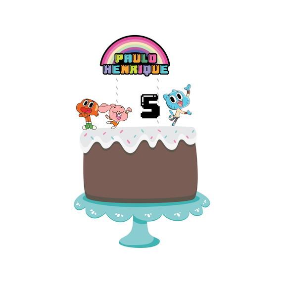 Topo de Bolo | O incrível mundo de Gumball