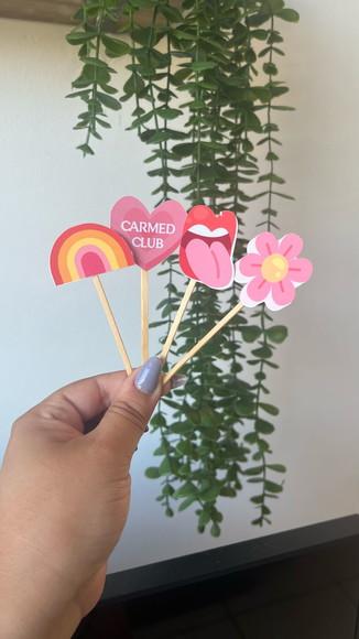 Topper para Docinhos Carmed 30 Unidades
