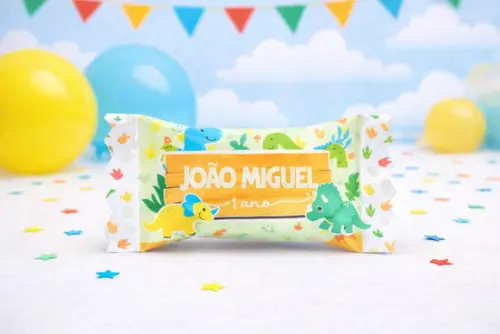 Balinha | Bala personalizada - Dino baby