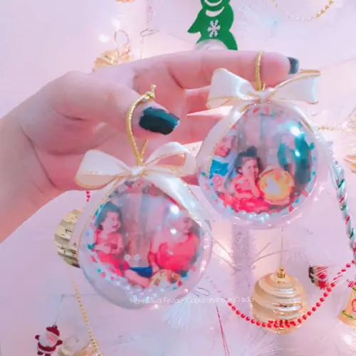 Bolinha para Árvore de Natal Personalizada com Foto