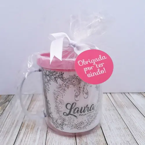 Caneca de Colorir | Bailarina e soldadinho de chumbo