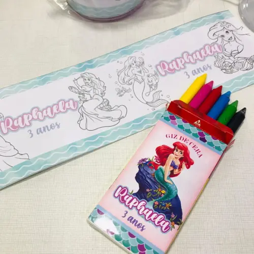 Caneca De Colorir | Pequena Sereia Ariel