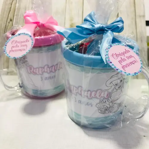 Caneca De Colorir | Pequena Sereia Ariel