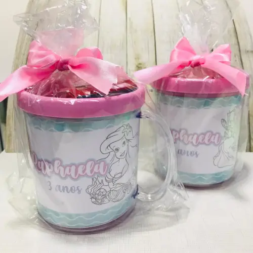Caneca De Colorir | Pequena Sereia Ariel