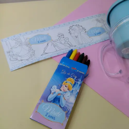 Caneca De Colorir Cinderela