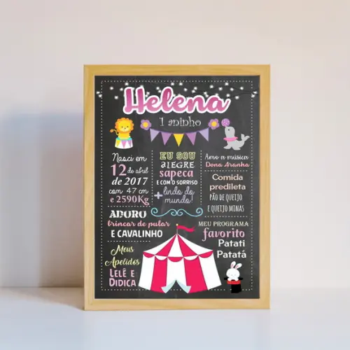 Chalkboard | Circo rosa