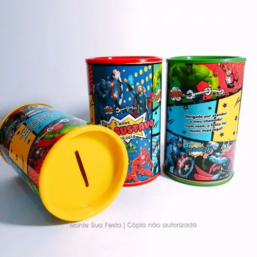 Cofrinho Personalizado Heróis Vingadores