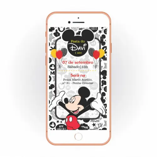 Convite Virtual | Mickey