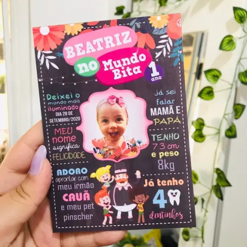 Ímã de Geladeira Chalkboard Mundo Bita