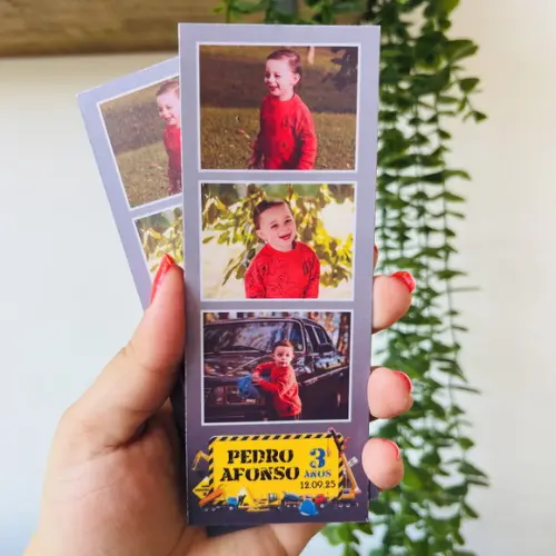 Ímã de Geladeira Tirinha Polaroid Foto Construção Obra