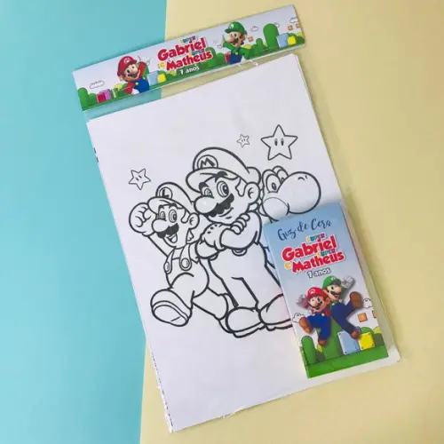 Kit De Colorir Mario Bros