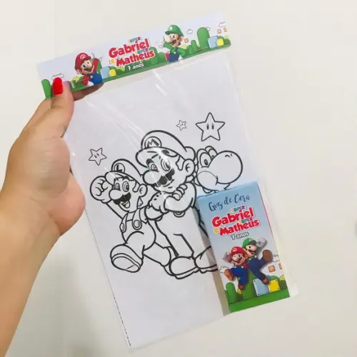 Kit De Colorir Mario Bros