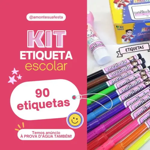 Kit Etiqueta Escolar Personalizada