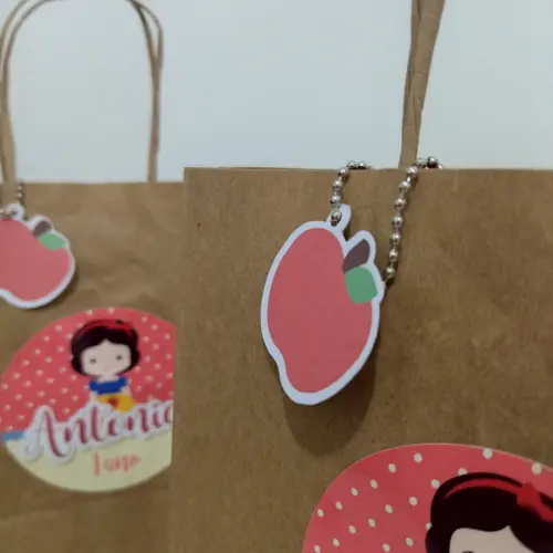 Sacola Com Tag Branca De Neve