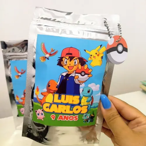 Saquinho Metalizado Pokemón