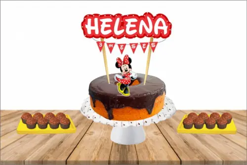 Topo de Bolo | Minnie