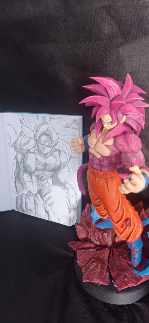 Estátua Goku Super Saiyajin 4 SSJ4 Dragon Ball Daima Resina Prem
