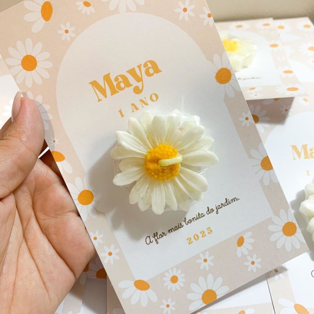 Mini vela Margarida personalizada