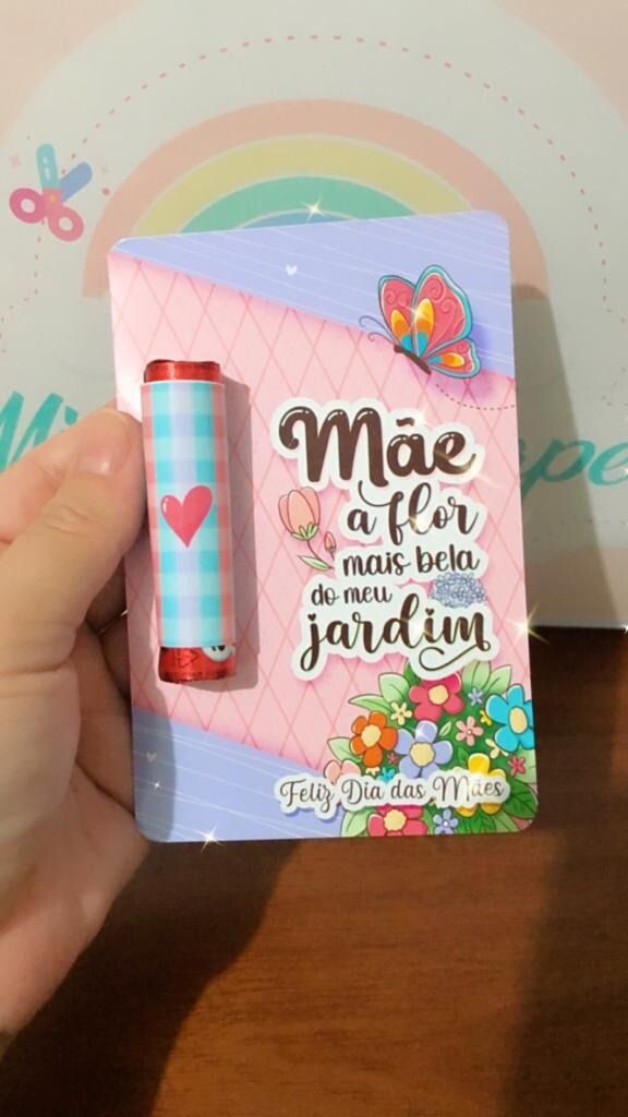 Card com Baton de Chocolate Personalizado