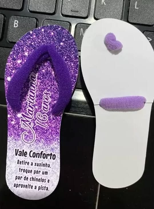 Card Chinelinho com Xuxinha Personalizado