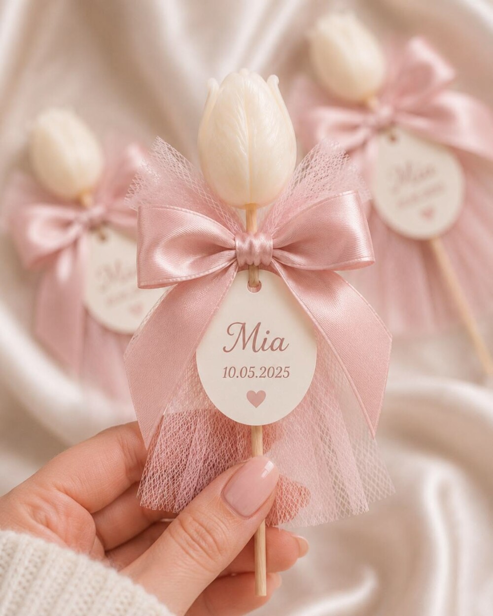 Vela Tulipa Encanto Personalizada
