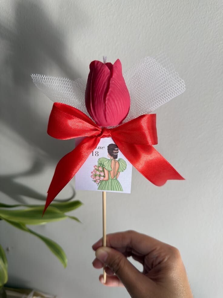 Vela Tulipa Encanto Personalizada